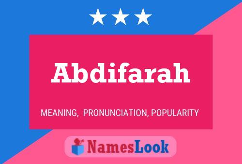 Abdifarah Name Poster