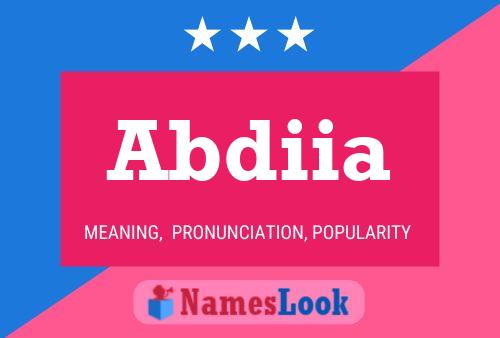 Abdiia Name Poster