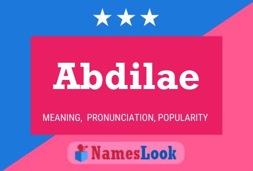 Abdilae Name Poster