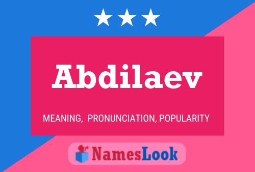 Abdilaev Name Poster