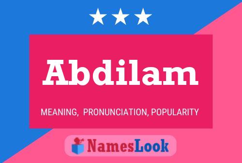 Abdilam Name Poster