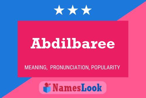 Abdilbaree Name Poster