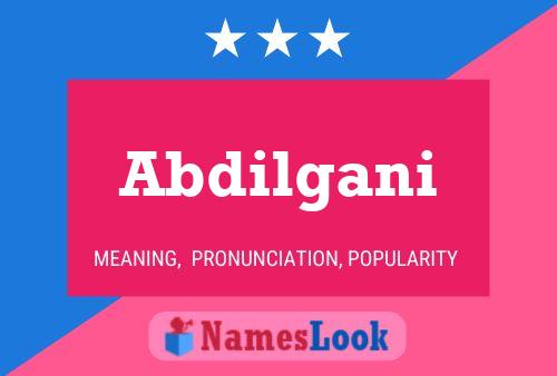 Abdilgani Name Poster