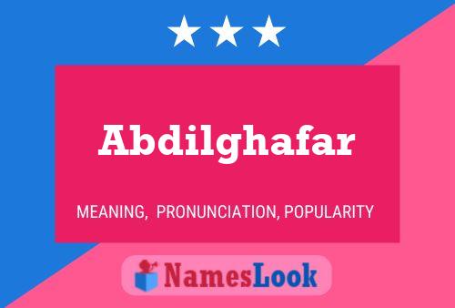 Abdilghafar Name Poster