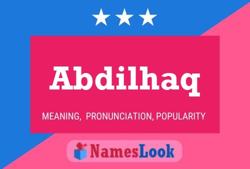 Abdilhaq Name Poster