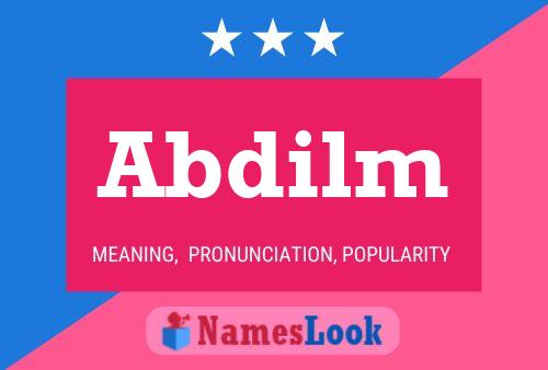 Abdilm Name Poster