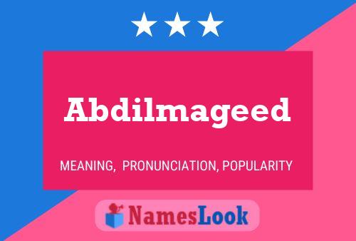 Abdilmageed Name Poster