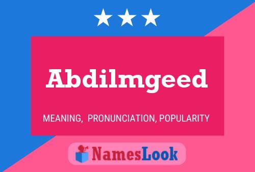 Abdilmgeed Name Poster