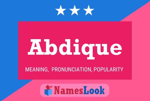 Abdique Name Poster