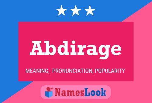 Abdirage Name Poster