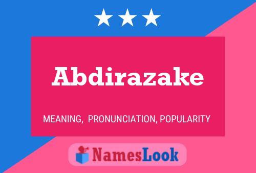 Abdirazake Name Poster