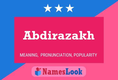 Abdirazakh Name Poster