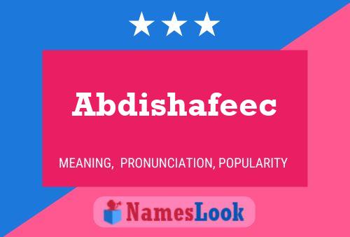 Abdishafeec Name Poster