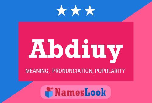 Abdiuy Name Poster