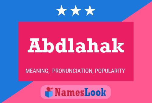 Abdlahak Name Poster