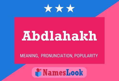 Abdlahakh Name Poster