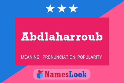 Abdlaharroub Name Poster