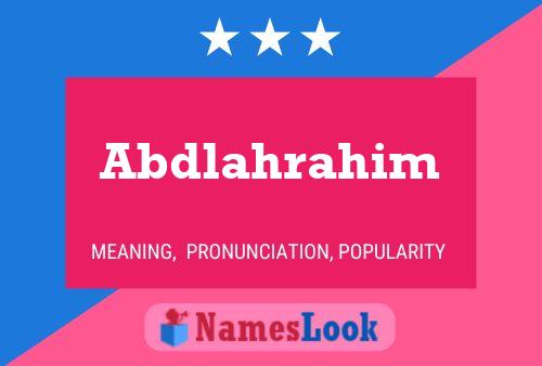 Abdlahrahim Name Poster