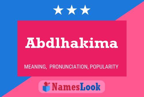 Abdlhakima Name Poster