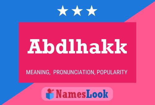 Abdlhakk Name Poster