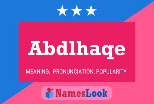 Abdlhaqe Name Poster