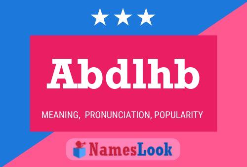 Abdlhb Name Poster