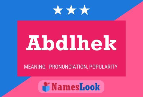 Abdlhek Name Poster