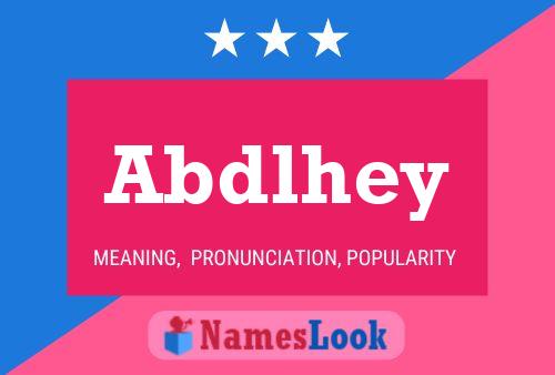 Abdlhey Name Poster