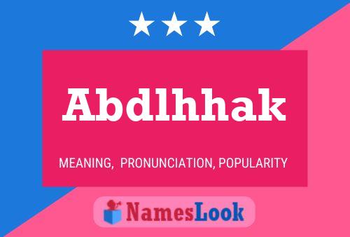 Abdlhhak Name Poster