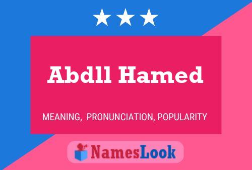 Abdll Hamed Name Poster