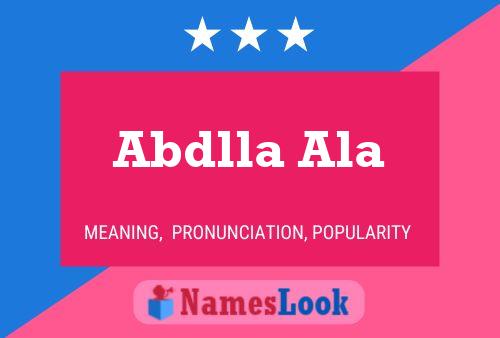 Abdlla Ala Name Poster