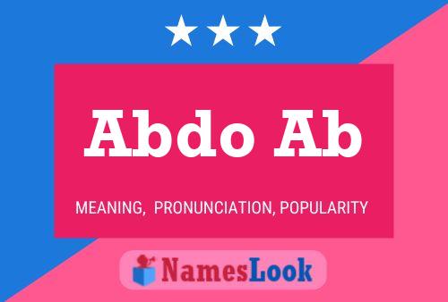 Abdo Ab Name Poster