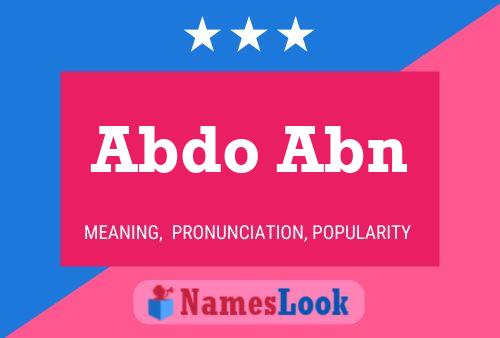 Abdo Abn Name Poster