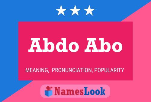 Abdo Abo Name Poster