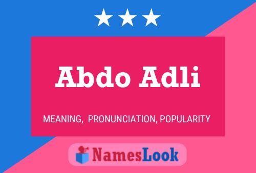 Abdo Adli Name Poster