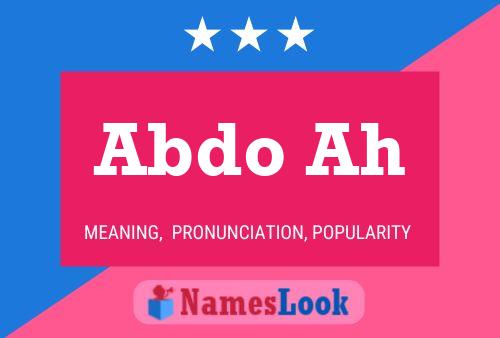 Abdo Ah Name Poster