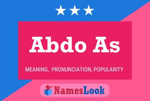 Abdo As Name Poster