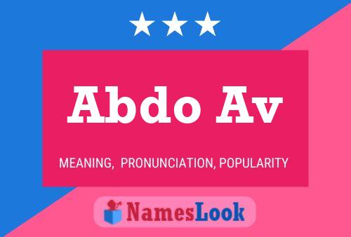 Abdo Av Name Poster