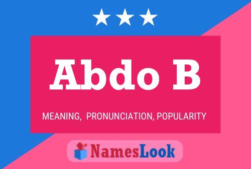 Abdo B Name Poster