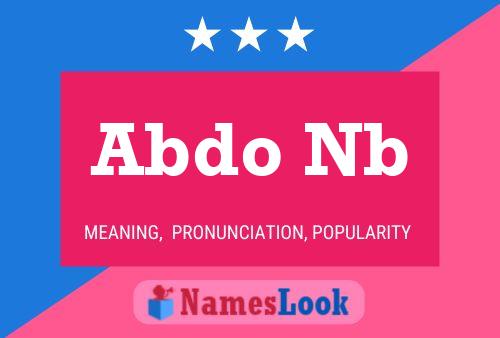 Abdo Nb Name Poster