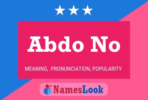 Abdo No Name Poster