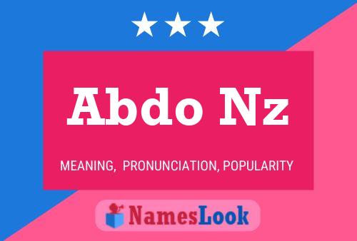 Abdo Nz Name Poster