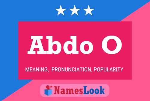 Abdo O Name Poster