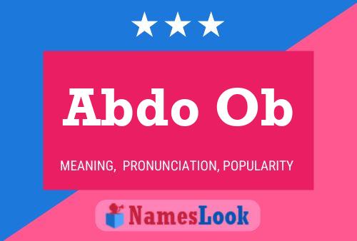 Abdo Ob Name Poster