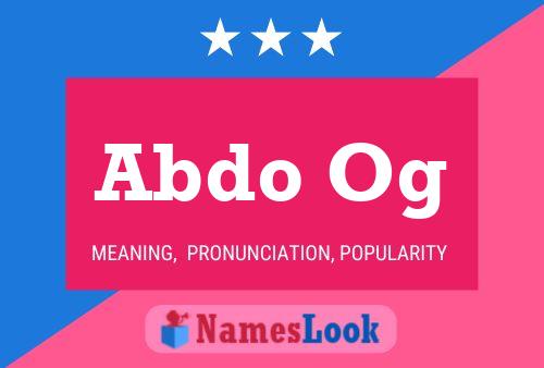 Abdo Og Name Poster