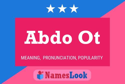 Abdo Ot Name Poster