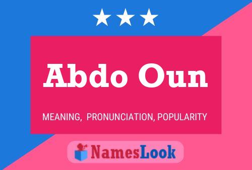 Abdo Oun Name Poster