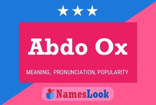 Abdo Ox Name Poster