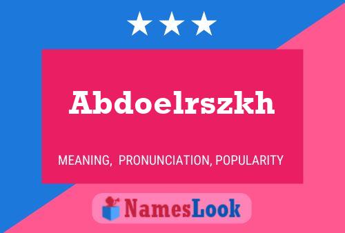 Abdoelrszkh Name Poster