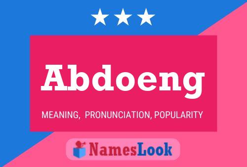 Abdoeng Name Poster